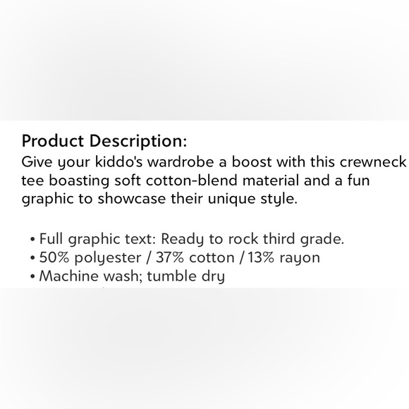 💥BACK TO SCHOOL💥Ready to Rock Third Grade T-Shirt - Picture 4 of 4